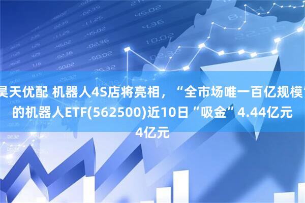 昊天优配 机器人4S店将亮相，“全市场唯一百亿规模”的机器人ETF(562500)近10日“吸金”4.44亿元